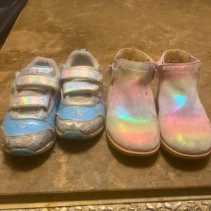 COPY - Two pair of little girls shoes.